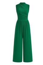 Enterizo sin mangas con cuello simulado verde XXL PRETTYGARDEN Enterizo sin mangas con cuello simulado verde XXL PRETTYGARDEN
