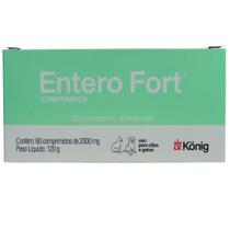 Entero Fort 2000mg Com 60 Comp para Cães e Gatos Konig Entero Fort 2000mg Com 60 Comp para Cães e Gatos Konig