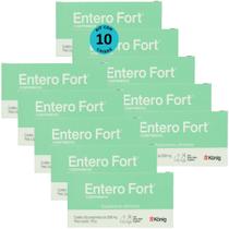 Entero Fort 2000mg Com 60 Comprimidos Para Cães e Gatos Kit Com 10
