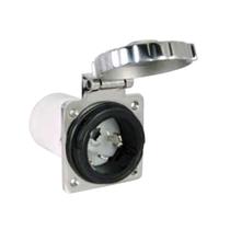 Entrada de alimentação Marinco 6373EL-B Marine 50A 125/250V em aço inoxidável Entrada de alimentação Marinco 6373EL-B Marine 50A 125/250V em aço inoxidável