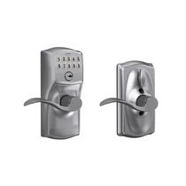 Entrada de teclado SCHLAGE FE595 CAM 626 ACC Camelot Brushed Chrome