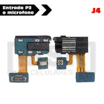 Entrada fone P2 e microfone celular SAMSUNG modelo J4