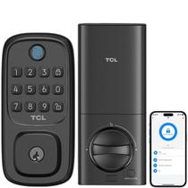 Entrada sem chave de impressão digital Smart Lock TCL D1 WiFi Alexa Black Entrada sem chave de impressão digital Smart Lock TCL D1 WiFi Alexa Black