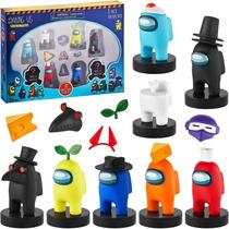 Entre nós Crewmates Stampers 8pk Ciano Azul Verde Figura Preta