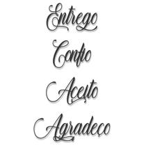 Entrego Confio Aceito Agradeço Madeira Mdf Lettering Preto Entrego Confio Aceito Agradeço Madeira Mdf Lettering Preto