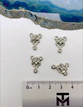 Entremeio 3 Saídas - Níquel Branco para Bijuterias