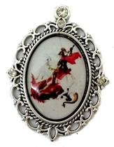 Entremeio de Terço De São Jorge prata com strass