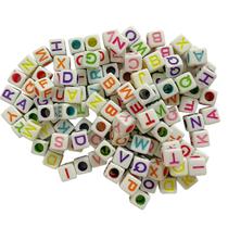 Entremeio miçangas Letras quadradas 6mm crie pulseiras colares em geral aprox. 300 pçs