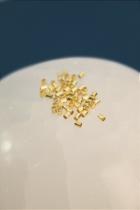 Entremeio Redondo Lixado 2x2mm Ouro 18k - 100 Peças
