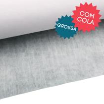 Entretela Grossa com Cola - 90cm x 1m - Branco