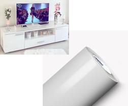 Envelopamento adesivo vinil contact moveis 1Mx50cm branco