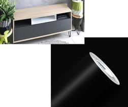 Envelopamento adesivo vinil contact moveis 2,5Mx50cm Preto Fosco