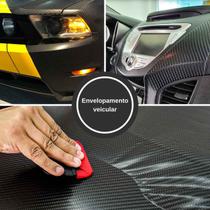 Envelopamento Automotivo Fibra Carbono 4d 2mX0,70m