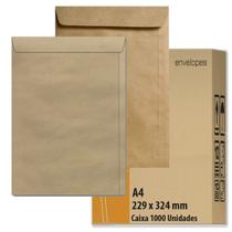 Envelope A4 Pardo Curriculum Saco 229 x 324 mm 1000 Unidades