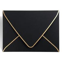 Envelope AZAZA A7 preto 5,25 x 7,25, pacote com 50 unidades Self Seal