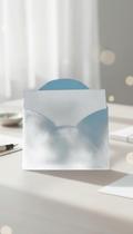 Envelope Azul Com Cartão Branco 11,5x8cm - 20 Unidades Envelope Azul Com Cartão Branco 11,5x8cm - 20 Unidades
