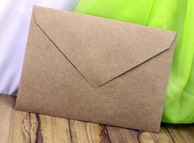 Envelope Bico 10x15cm Carta Colado Kraft - 25 pçs - Convite Casamento