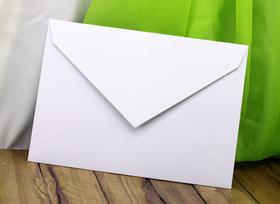 Envelope Bico 16x22cm - 50 peças - Branco 180gr para Convite 15x21cm Clássico