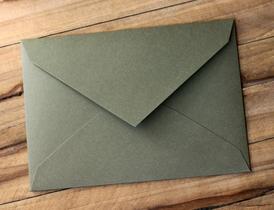 Envelope Bico 16x22cm - 50 peças - Verde Oliva / Musgo 180gr para Convite 15x21cm Clássico