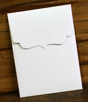 Envelope Bico Vertical (em Pé) Branco 180g p/ Convites 15x21 - 25 peças