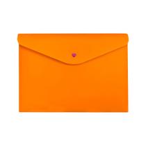 Envelope Botão A4 Full Color Laranja - Dello