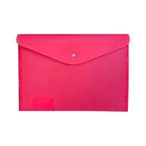 Envelope Botão A4 Full Color Pink - Dello