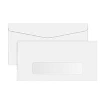 Envelope C Janela Branco ofício 114x229 75 Gr - Celucat