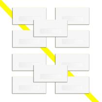 Envelope C Janela Branco ofício 114x229 75 Gr Kit 1000