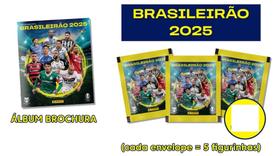 Envelope Campeonato Brasileiro Brasileirão 2025, 5 Envelopes = 25 Cromos + Album Capa Cartão