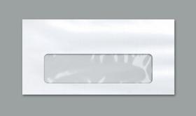 Envelope carta oficio 114 x229mm com janela branco 75g COF 049 caixa com 1000 un - Scrity