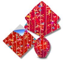 Envelope coelho corrida vermelho (30x30 cm.) c/ 25 un.