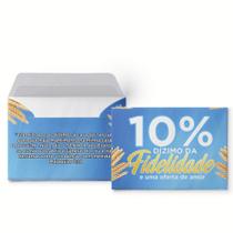 Envelope Colado 10% Dízimo da Fidelidade - 100 Unidades