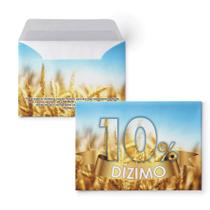 Envelope Colado Dízimo 10% - 100 Unidades para Igrejas