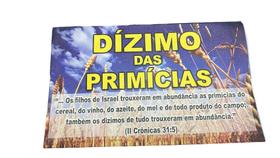 Envelope Colado Dízimo das Primícias - 100 Unidades de Papel Offset