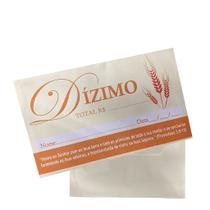 Envelope Colado Dízimo para Igrejas - 100 Unidades de Papel Offset