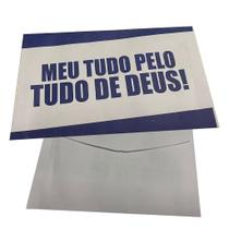 Envelope Colado Meu Tudo Pelo Tudo de Deus - 100 Unidades Envelope Colado Meu Tudo Pelo Tudo de Deus - 100 Unidades