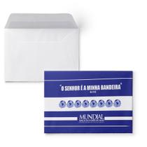 Envelope Colado O Senhor é a Minha Bandeira IMPD - Pacote com 100 Unidades