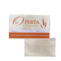 Envelope Colado Ofertas Igrejas - 100 Unidades de Papel Offset