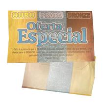 Envelope Colado Ouro, Prata e Bronze - 100 Unidades