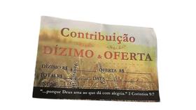 Envelope Colado para Contribuição, Dízimo e Oferta - 100 Unidades