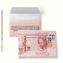 Envelope Colado para Nota de R 10,00 - Pacote com 100 Unidades
