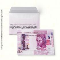 Envelope Colado para Nota de R5 - Pacote com 100 Unidades