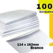 Envelope comercial branco com 100 unidades, lisa, cartas, tradicioanal, scrity