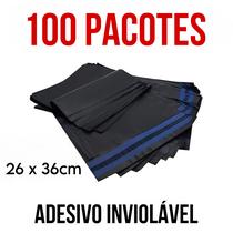 Envelope De Segurança Embalagem Envio 26 x 36cm Plástico Preto