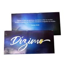 Envelope Especial Dízimo Azul Colado 23x10cm - 100 Unidades