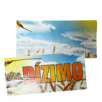 Envelope Especial Dízimo Azul Colado 23x10cm - 100 Unidades