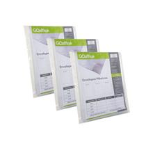 Envelope Fichário Saco Plástico 100U 4 Furos 23x31cm Kit 3 Envelope Fichário Saco Plástico 100U 4 Furos 23x31cm Kit 3