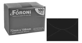 Envelope foroni 72x108mm preto 80g.