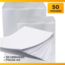 Envelope foroni branco 229x324mm documentos, escritorios 50unid Envelope foroni branco 229x324mm documentos, escritorios 50unid
