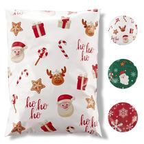 Envelope Fuxury Poly Mailers 37 x 48 cm, pacote com 50 Papai Noel